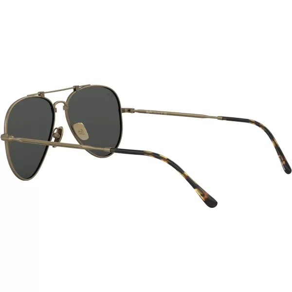 RayBan Rb8125 Titanium Aviator SunglassesDemi Gloss Antique GoldGrey