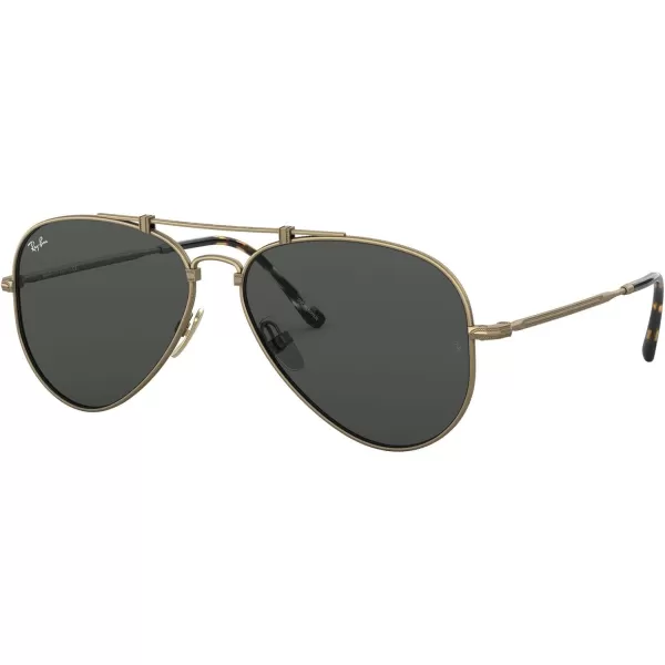 RayBan Rb8125 Titanium Aviator SunglassesDemi Gloss Antique GoldGrey