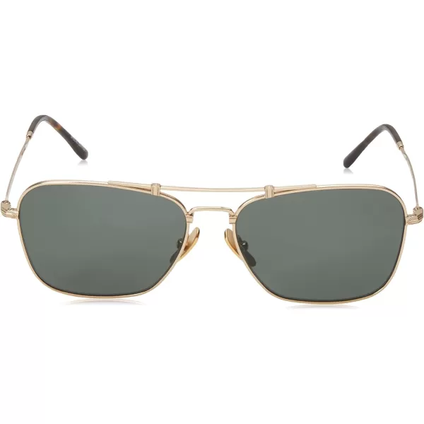 RayBan Rb8136m Caravan Titanium Square SunglassesGold DemiglossPolarized G15 Green