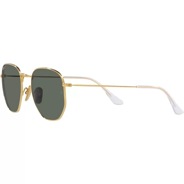 RayBan Rb8148 Hexagonal Titanium SunglassesLegend GoldPolarized Green