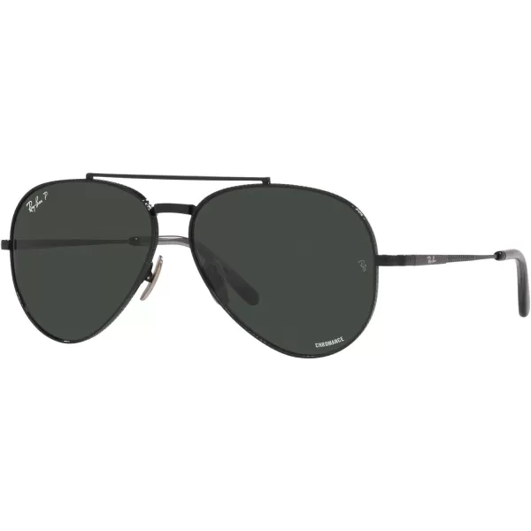 RayBan Rb8225 Aviator Titanium Pilot SunglassesBlackPolarized Dark Grey