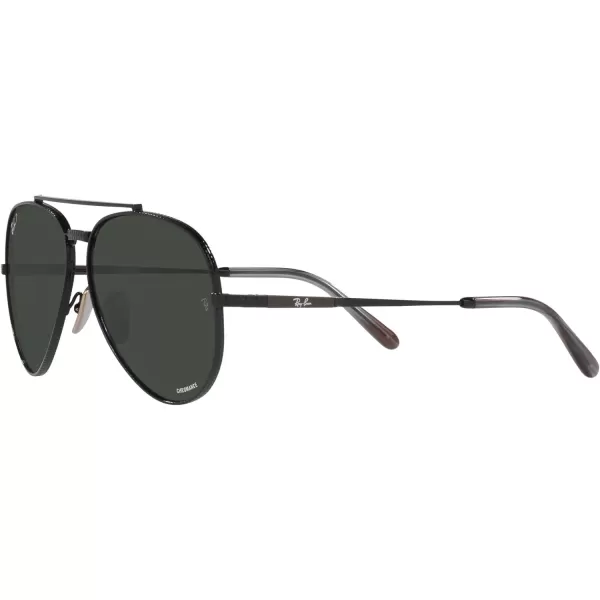 RayBan Rb8225 Aviator Titanium Pilot SunglassesBlackPolarized Dark Grey