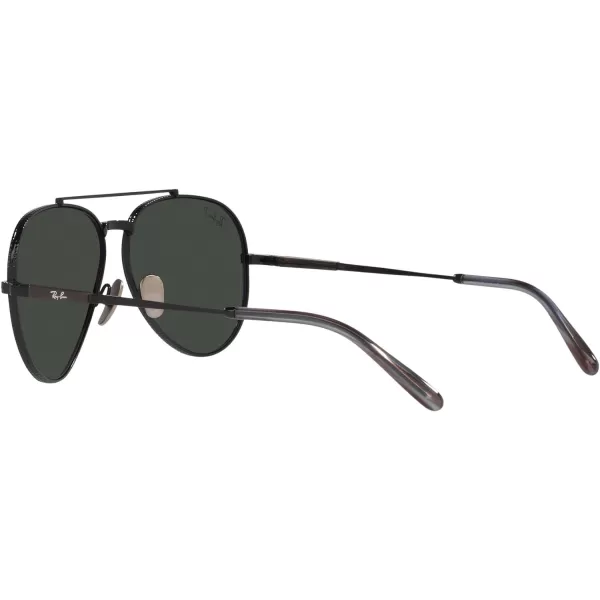 RayBan Rb8225 Aviator Titanium Pilot SunglassesBlackPolarized Dark Grey