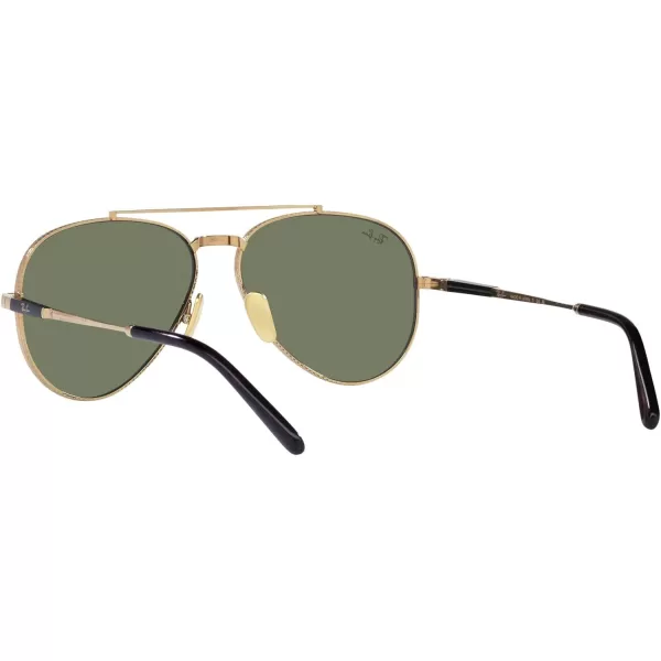 RayBan Rb8225 Aviator Titanium Pilot SunglassesGoldGreen