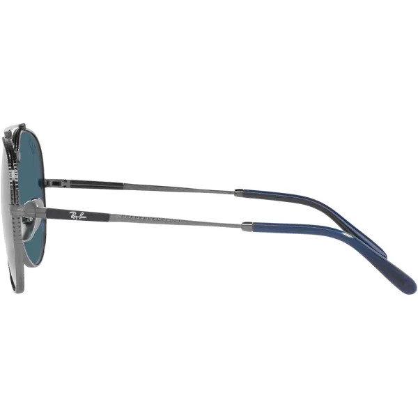 RayBan Rb8225 Aviator Titanium Pilot SunglassesGunmetalPolarized Blue