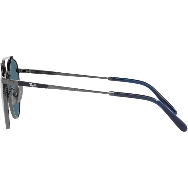 RayBan Rb8237 Round Ii Titanium SunglassesGunmetalPolarized Blue