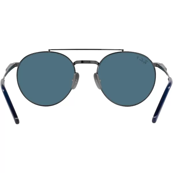 RayBan Rb8237 Round Ii Titanium SunglassesGunmetalPolarized Blue