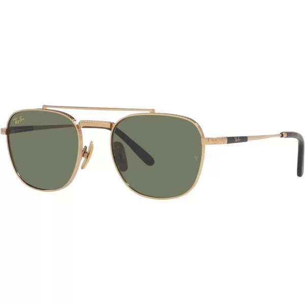 RayBan Rb8258 Frank Ii Titanium Pilot SunglassesGoldGreen