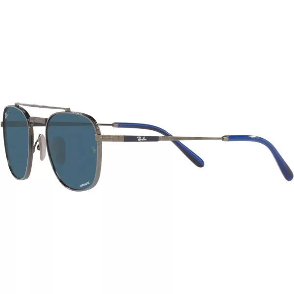 RayBan Rb8258 Frank Ii Titanium Pilot SunglassesGunmetalPolarized Blue