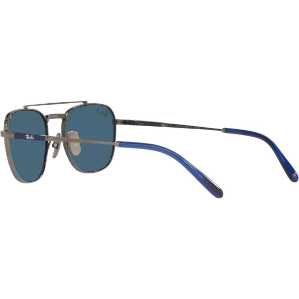 RayBan Rb8258 Frank Ii Titanium Pilot SunglassesGunmetalPolarized Blue