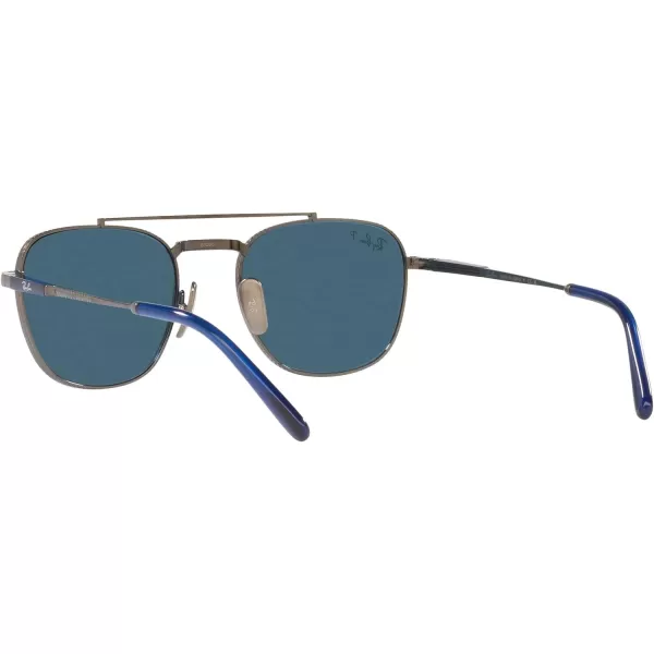 RayBan Rb8258 Frank Ii Titanium Pilot SunglassesGunmetalPolarized Blue