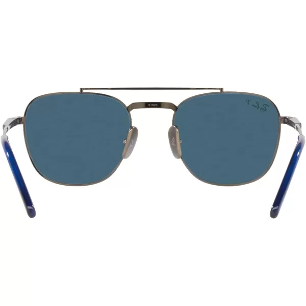 RayBan Rb8258 Frank Ii Titanium Pilot SunglassesGunmetalPolarized Blue