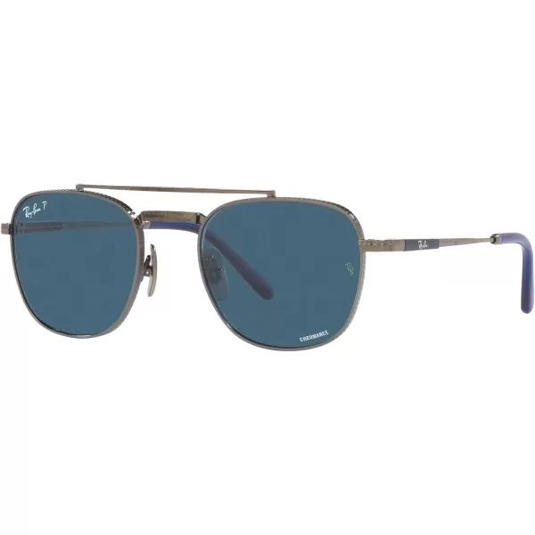 RayBan Rb8258 Frank Ii Titanium Pilot SunglassesGunmetalPolarized Blue