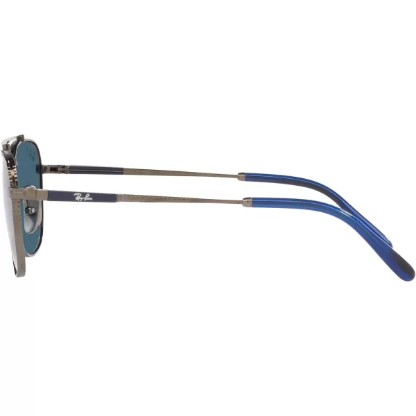 RayBan Rb8258 Frank Ii Titanium Pilot SunglassesGunmetalPolarized Blue