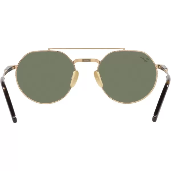 RayBan Rb8265 Jack Ii Titanium Round SunglassesGoldGreen