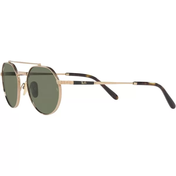 RayBan Rb8265 Jack Ii Titanium Round SunglassesGoldGreen