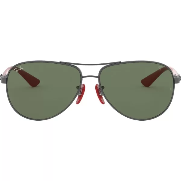 RayBan Rb8313m Scuderia Ferrari Collection Aviator SunglassesGunmetalDark Green