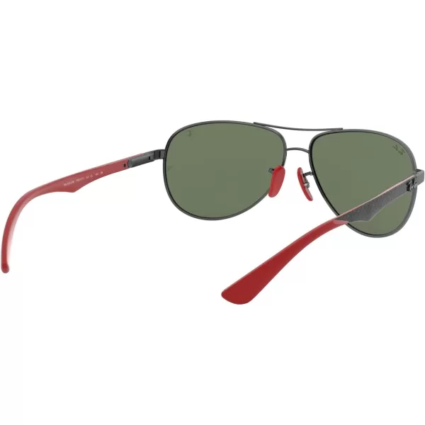 RayBan Rb8313m Scuderia Ferrari Collection Aviator SunglassesGunmetalDark Green