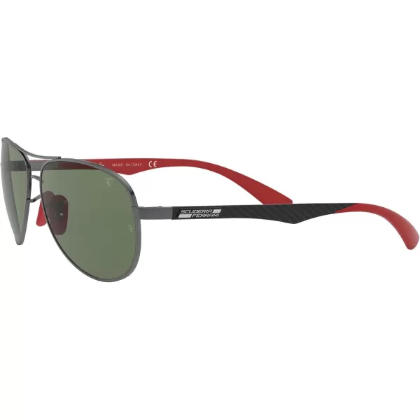 RayBan Rb8313m Scuderia Ferrari Collection Aviator SunglassesGunmetalDark Green
