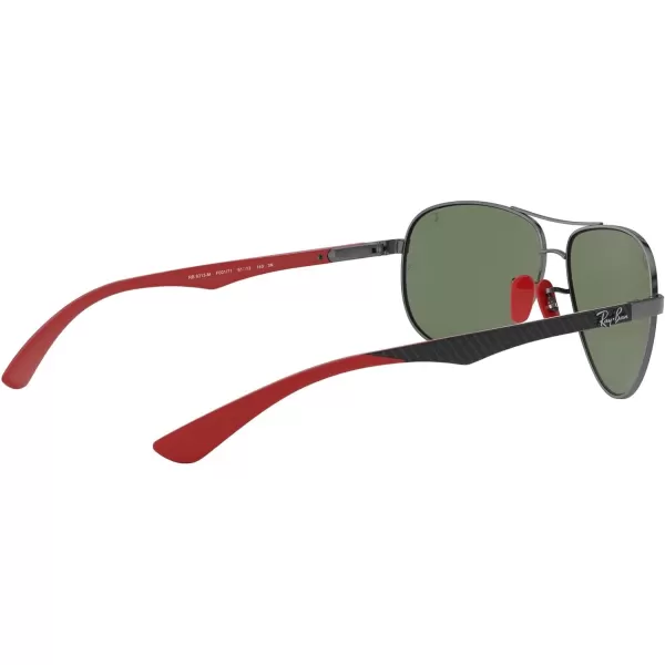 RayBan Rb8313m Scuderia Ferrari Collection Aviator SunglassesGunmetalDark Green