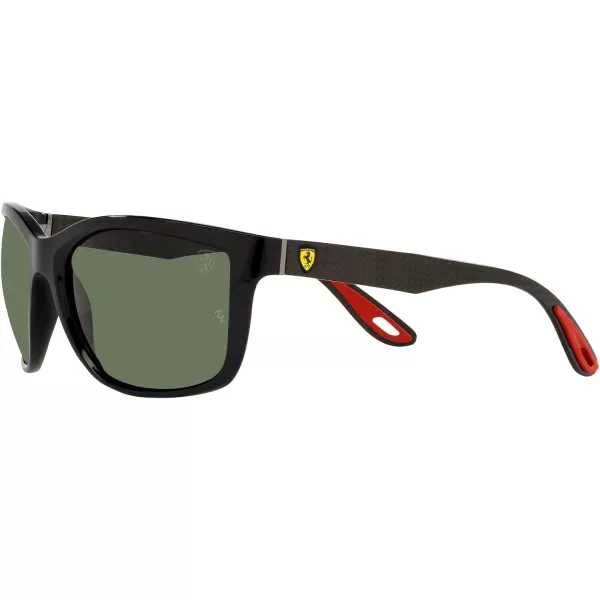 RayBan Rb8356m Scuderia Ferrari Collection Square SunglassesBlackDark Green