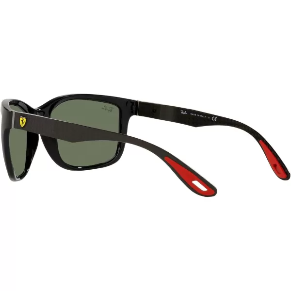 RayBan Rb8356m Scuderia Ferrari Collection Square SunglassesBlackDark Green