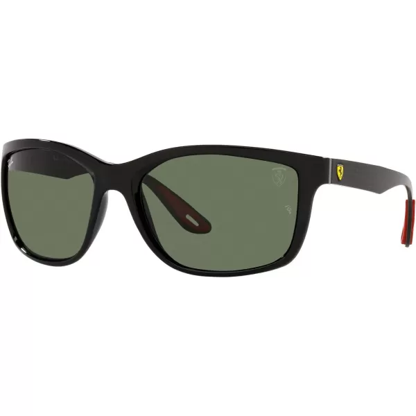 RayBan Rb8356m Scuderia Ferrari Collection Square SunglassesBlackDark Green