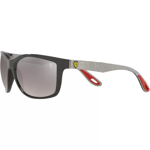 RayBan Rb8356m Scuderia Ferrari Collection Square SunglassesGreyChromance Grey Mirrored Gradient Polarized