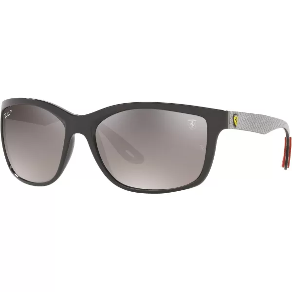 RayBan Rb8356m Scuderia Ferrari Collection Square SunglassesGreyChromance Grey Mirrored Gradient Polarized