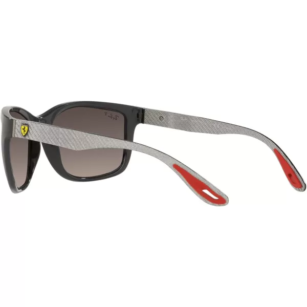 RayBan Rb8356m Scuderia Ferrari Collection Square SunglassesGreyChromance Grey Mirrored Gradient Polarized