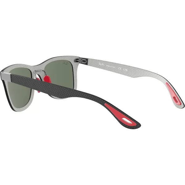 RayBan Rb8395m Scuderia Ferrari Collection Square SunglassesMatte Carbon on AllutexDark Green