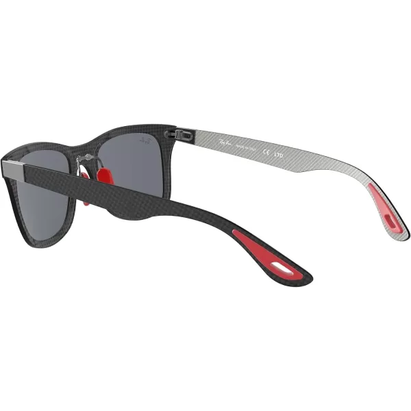 RayBan Rb8395m Scuderia Ferrari Collection Square SunglassesMatte Carbon on AllutexDark Grey