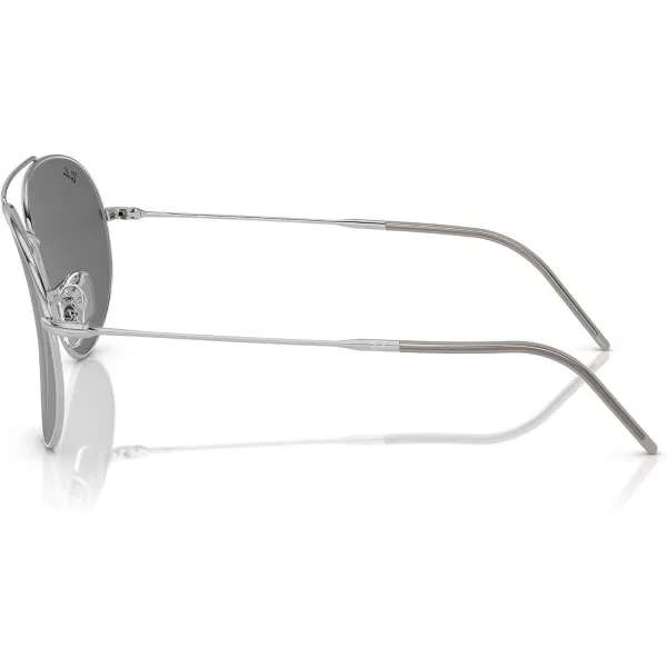 RayBan Rbr0101s Aviator Reverse SunglassesSilverDark Grey