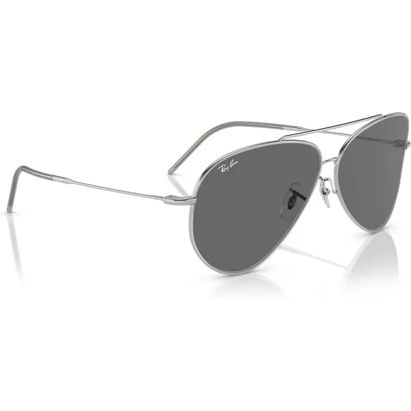 RayBan Rbr0101s Aviator Reverse SunglassesSilverDark Grey