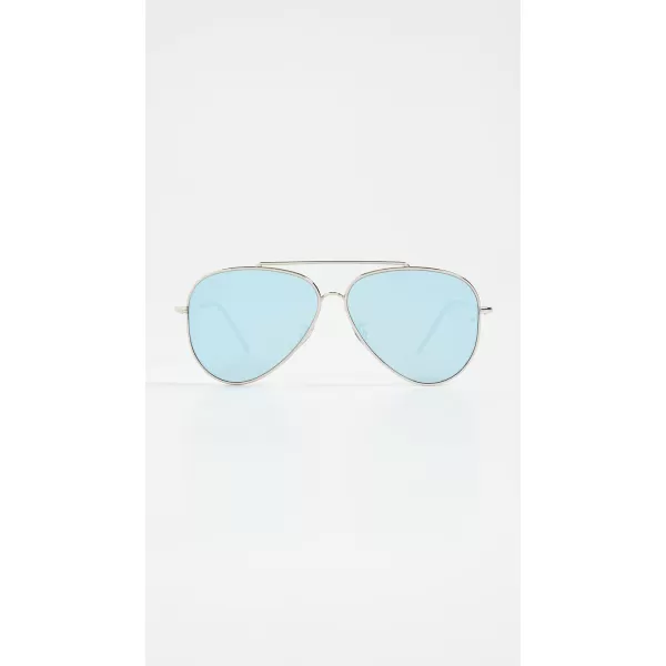 RayBan Rbr0101s Aviator Reverse SunglassesSilverDark Grey Mirrored Turquoise