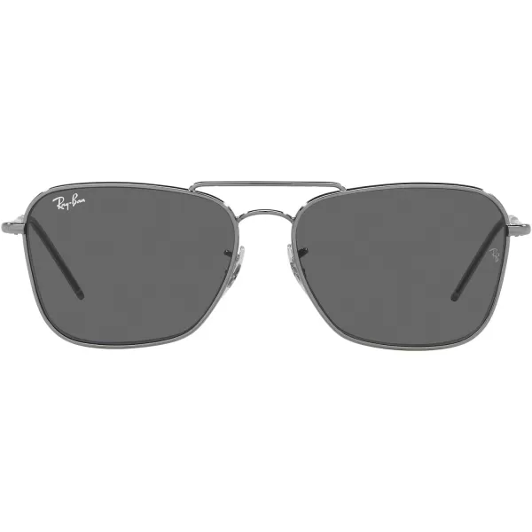 RayBan Rbr0102s Caravan Reverse Square SunglassesGunmetalDark Grey