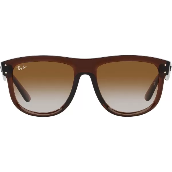 RayBan Rbr0501s Boyfriend Reverse Square SunglassesTransparent BrownClear Gradient Brown