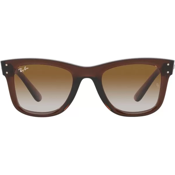 RayBan Rbr0502s Wayfarer Reverse Square SunglassesTransparent BrownClear Gradient Brown