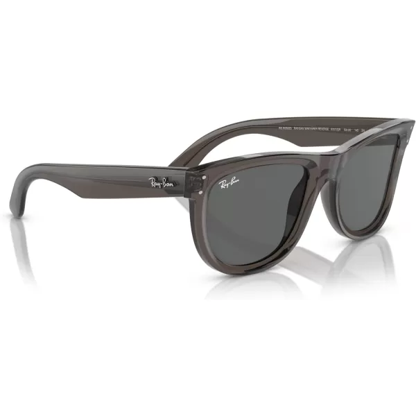 RayBan Rbr0502s Wayfarer Reverse Square SunglassesTransparent Dark GreyDark Grey