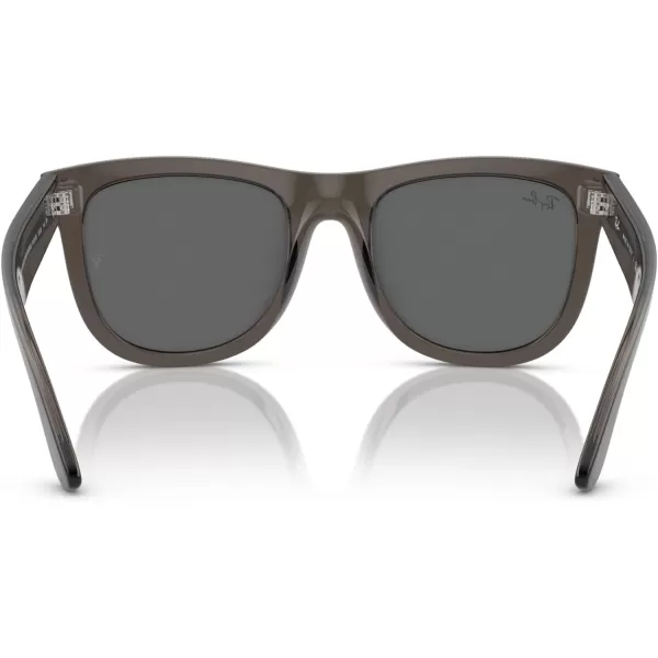 RayBan Rbr0502s Wayfarer Reverse Square SunglassesTransparent Dark GreyDark Grey