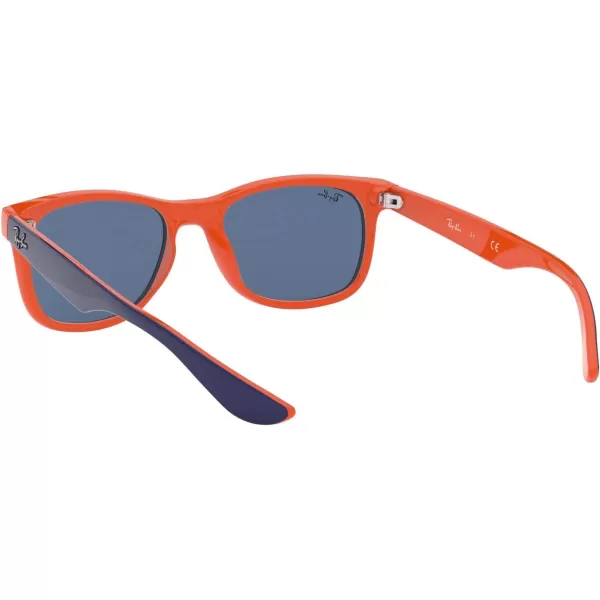 RayBan Rj9052s New Wayfarer Square SunglassesBlue on OrangeBlue