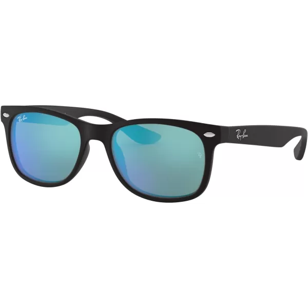 RayBan Rj9052s New Wayfarer Square SunglassesMatte BlackBlue Flash