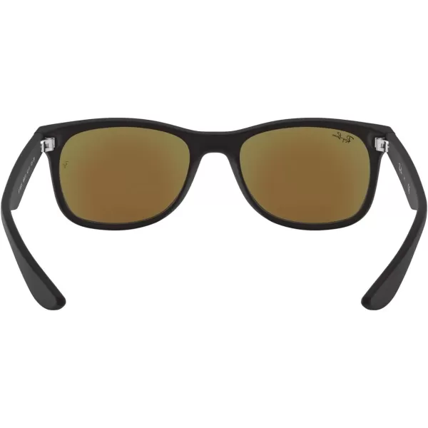 RayBan Rj9052s New Wayfarer Square SunglassesMatte BlackBlue Flash