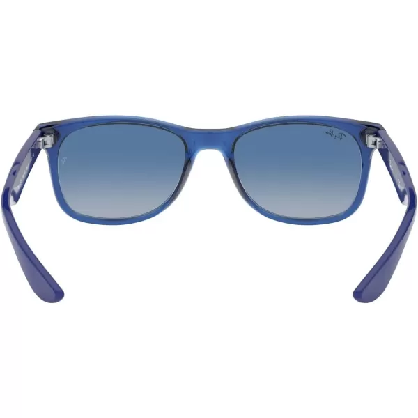 RayBan Rj9052s New Wayfarer Square SunglassesTransparent BlueLight Grey Gradient Dark Blue