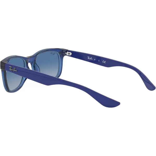 RayBan Rj9052s New Wayfarer Square SunglassesTransparent BlueLight Grey Gradient Dark Blue