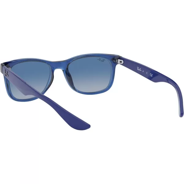 RayBan Rj9052s New Wayfarer Square SunglassesTransparent BlueLight Grey Gradient Dark Blue