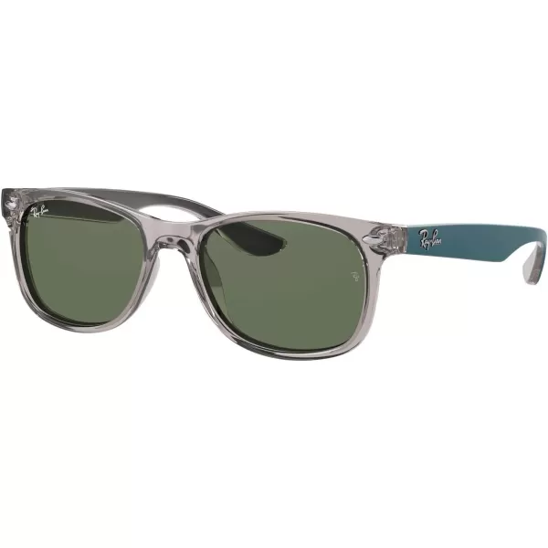 RayBan Rj9052s New Wayfarer Square SunglassesTransparent GreyDark Green