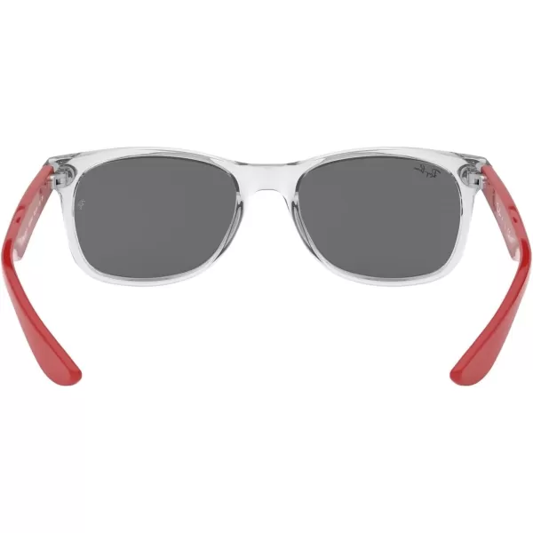 RayBan Rj9052s New Wayfarer Square SunglassesTransparent GreyGrey Mirrored Silver