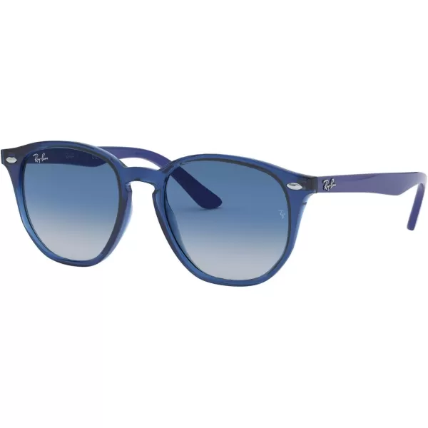 RayBan Rj9070s Round SunglassesTransparent BlueLight Grey Gradient Dark Blue