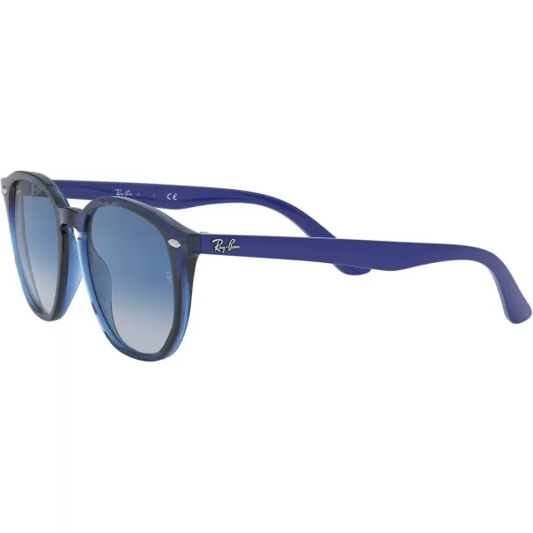 RayBan Rj9070s Round SunglassesTransparent BlueLight Grey Gradient Dark Blue